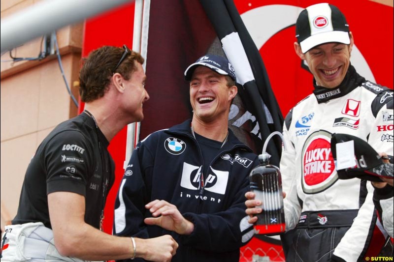 David Coulthard, Ralf Schumacher, and Jenson Button;  Monaco GP, Sunday May 23rd, 2004.