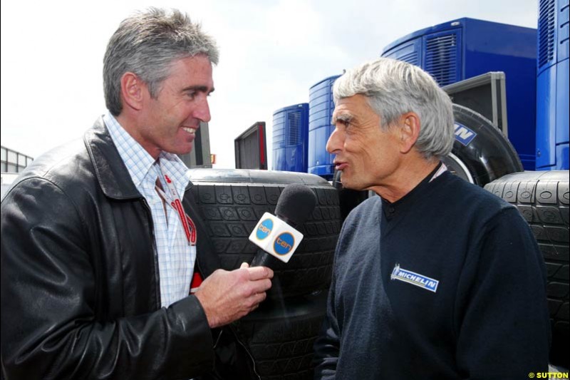 Mick Doohan interviews Pierre Dupasquier, European GP, Thursday May 27th, 2004.