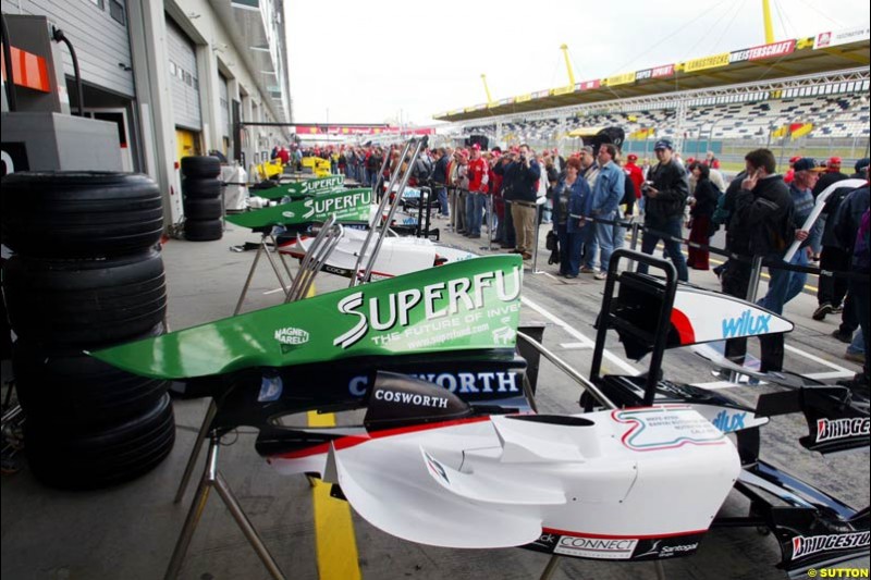 Minardi-Cosworth, European GP, Thursday May 27th, 2004.