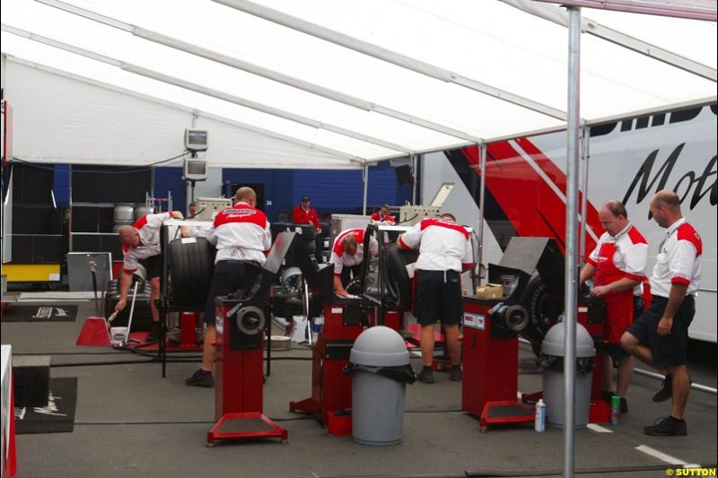 Bridgestone, European GP, Thursday May 27th, 2004.