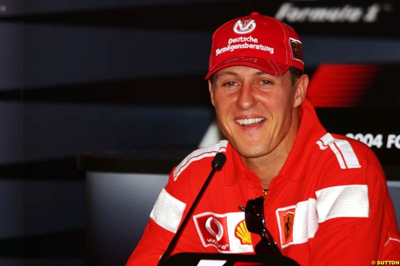 Michael Schumacher, European GP, Thursday May 27th, 2004.