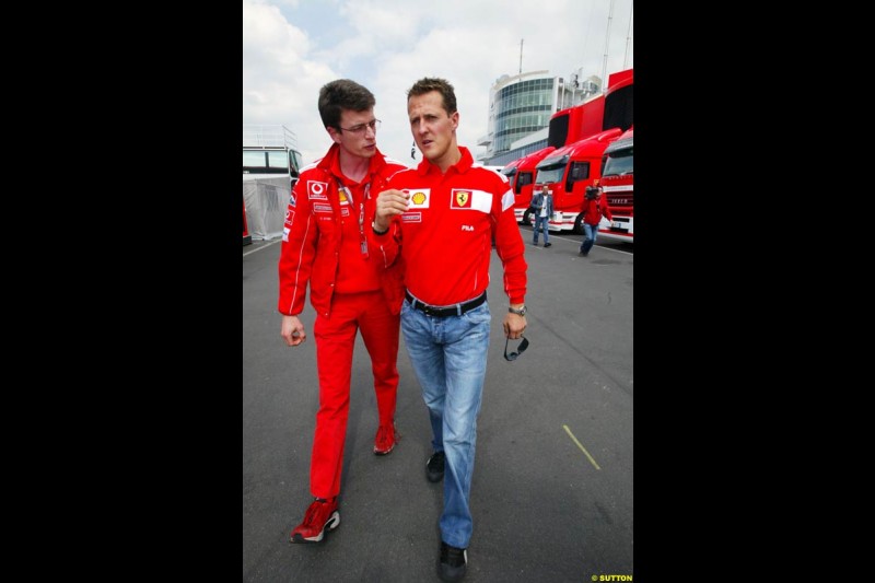 Michael Schumacher, European GP, Thursday May 27th, 2004.