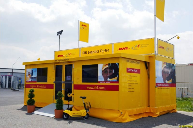 DHL logistics center, European GP, Thursday May 27th, 2004.