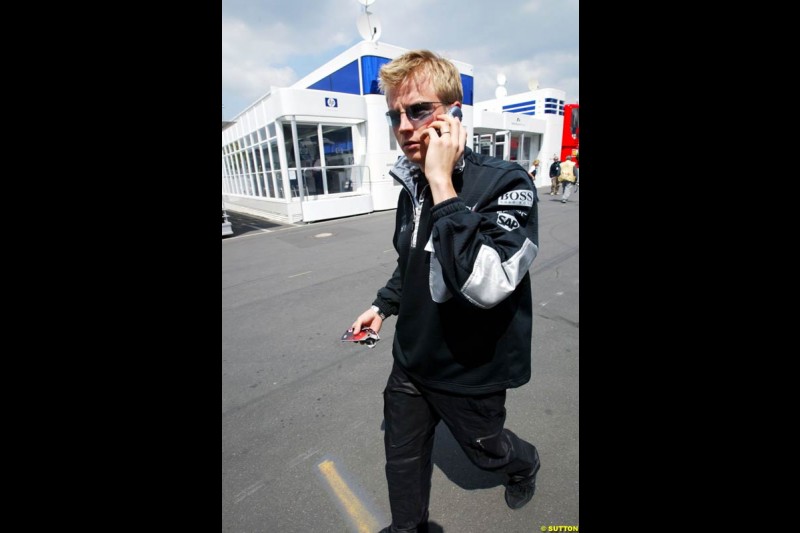 Kimi Raikkonen, European GP, Thursday May 27th, 2004.