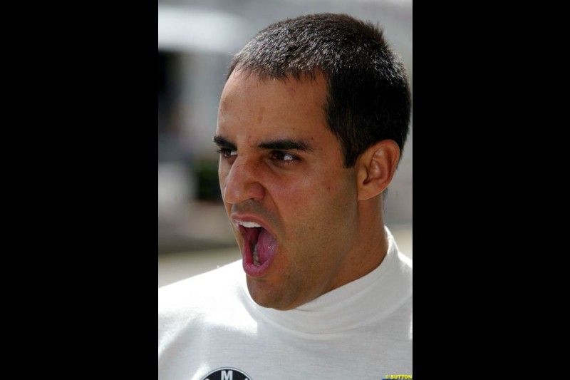 Juan Pablo Montoya,  European GP, Friday May 28th, 2004.