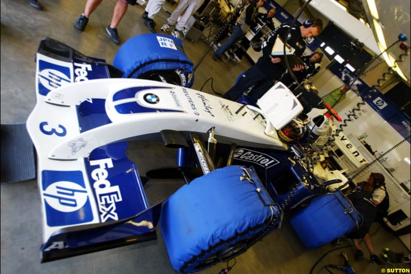 Juan Pablo Montoya, BMW-Williams, European GP, Friday May 28th, 2004.