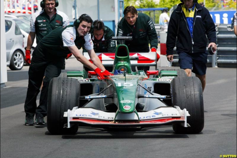 Jaguar, European GP, Friday May 28th, 2004.