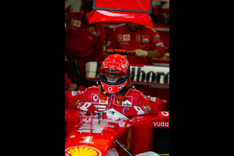 Michael Schumacher, Ferrari, European GP, Friday May 28th, 2004.