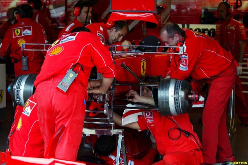 Ferrari, European GP, Friday May 28th, 2004.