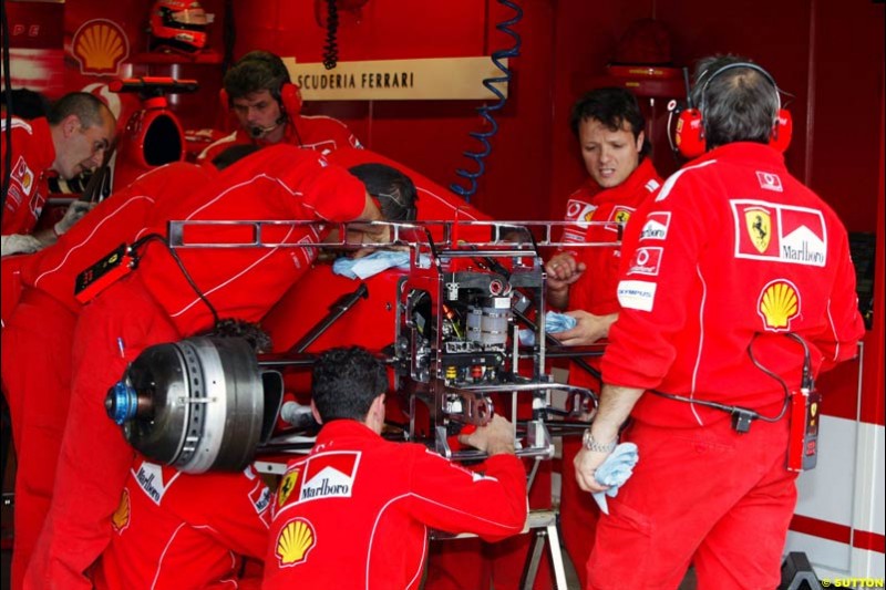 Ferrari, European GP, Friday May 28th, 2004.
