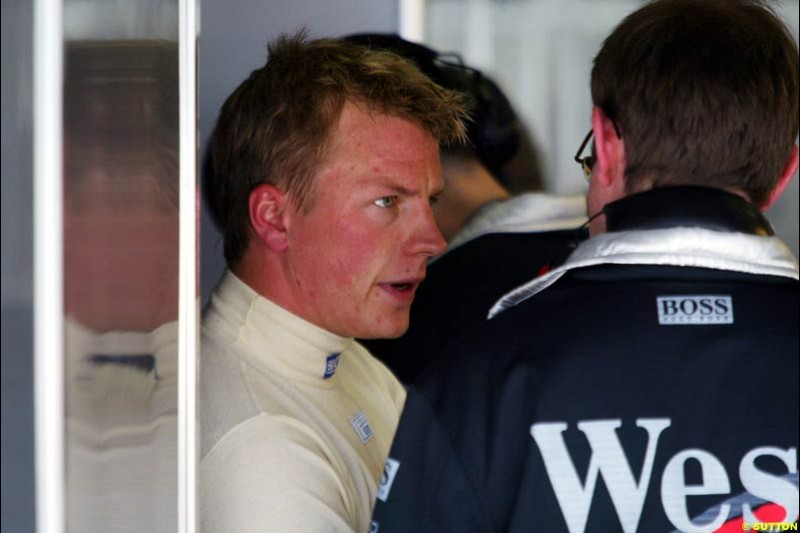 Kimi Raikkonen, European GP, Friday May 28th, 2004.