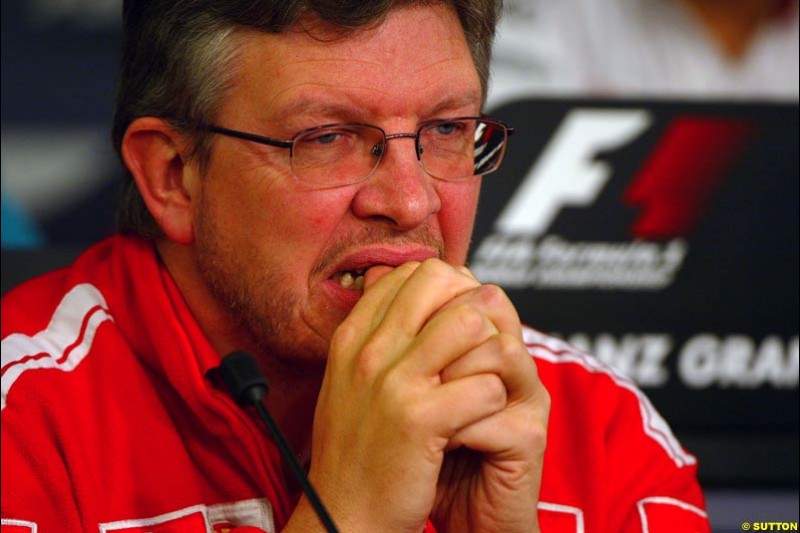 Ross Brawn, European GP, Friday May 28th, 2004.