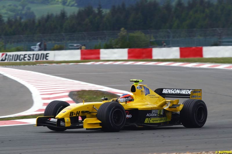 Timo Glock, Jordan-Ford, European GP, Friday May 28th, 2004.