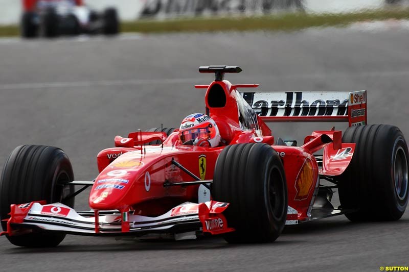 Rubens Barrichello, Ferrari, European GP, Friday May 28th, 2004.