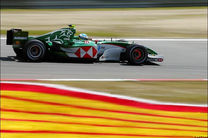 Bjorn Wirdheim, Jaguar, European GP, Friday May 28th, 2004.