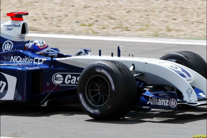 Juan Pablo Montoya, BMW-Williams, European GP, Friday May 28th, 2004.