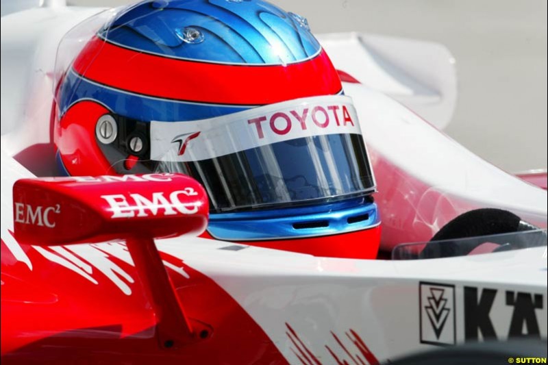 Ricardo Zonta, Toyota, European GP, Friday May 28th, 2004.