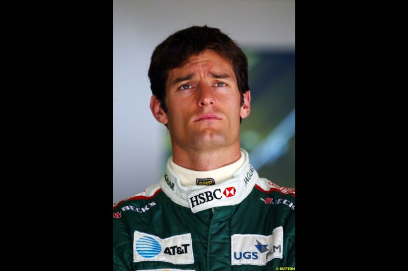 Mark Webber, Jaguar, European GP, Friday May 28th, 2004.