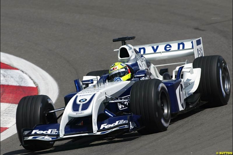 Ralf Schumacher, BMW-Williams,  European GP, Friday May 28th, 2004.