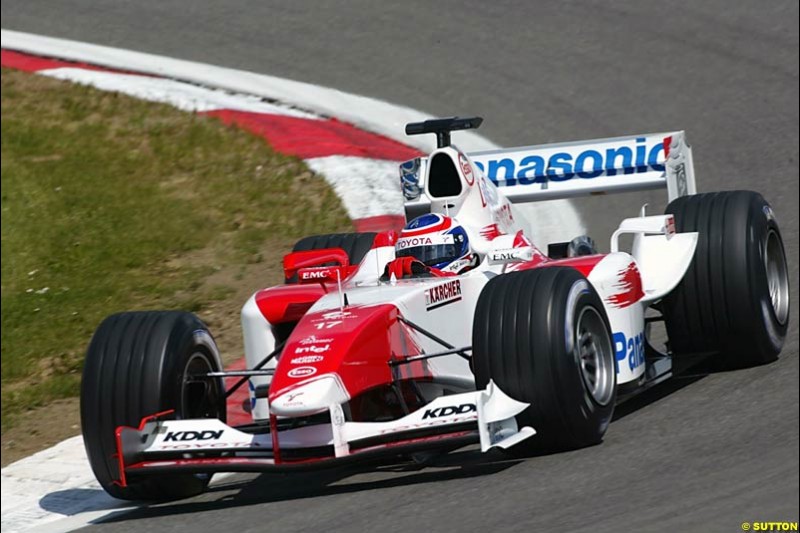 Olivier Panis, Toyota, European GP, Friday May 28th, 2004.
