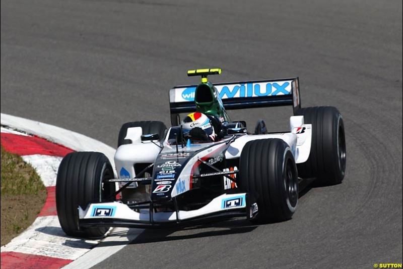 Bas Leinders, Minardi-Cosworth, European GP, Friday May 28th, 2004.