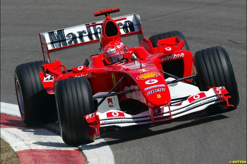 Michael Schumacher, Ferrari,  European GP, Friday May 28th, 2004.