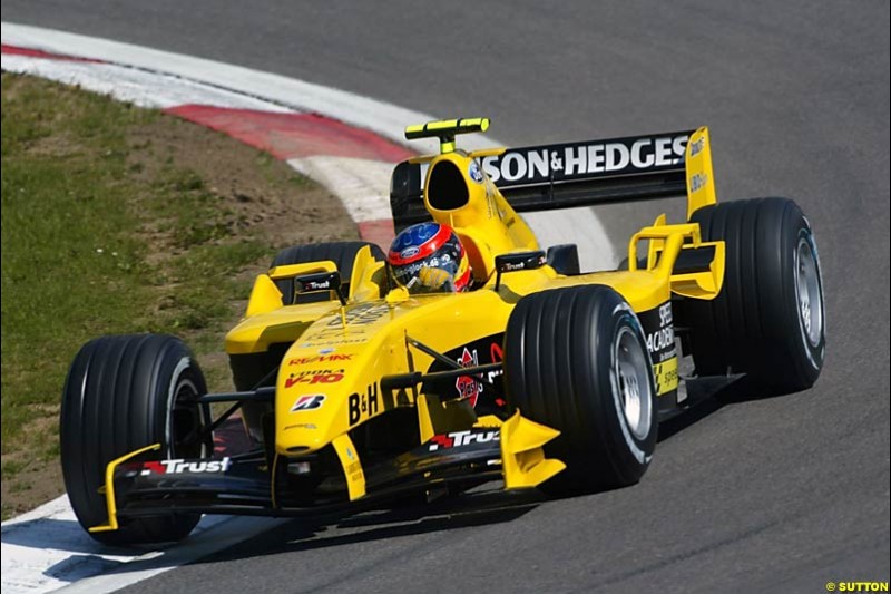 Timo Glock, Jordan-Ford,  European GP, Friday May 28th, 2004.