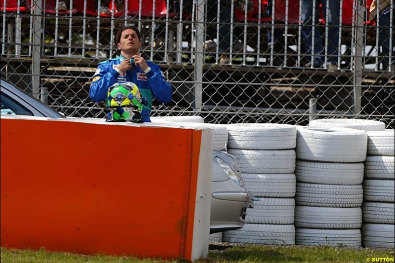 Giancarlo Fisichella, European GP, Friday May 28th, 2004.