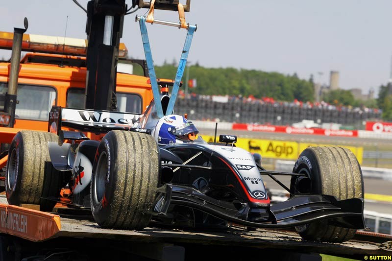 David Coulthard, Mclaren-Mercedes,  European GP, Saturday May 29th, 2004.