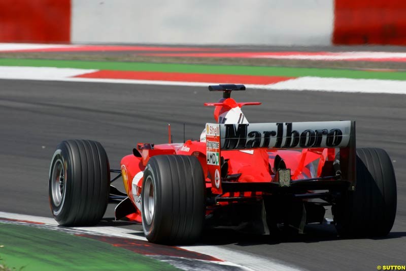 Rubens Barrichello, Ferrari, European GP, Saturday May 29th, 2004.
