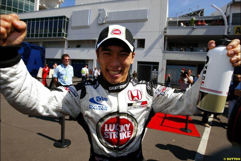 Takuma Sato, European GP, Saturday May 29th, 2004.