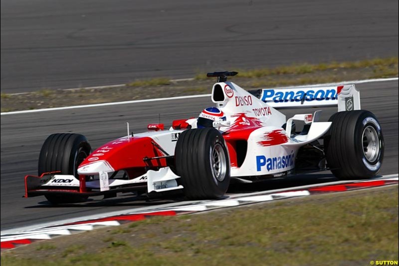 Olivier Panis, Toyota, European GP, Saturday May 29th, 2004.