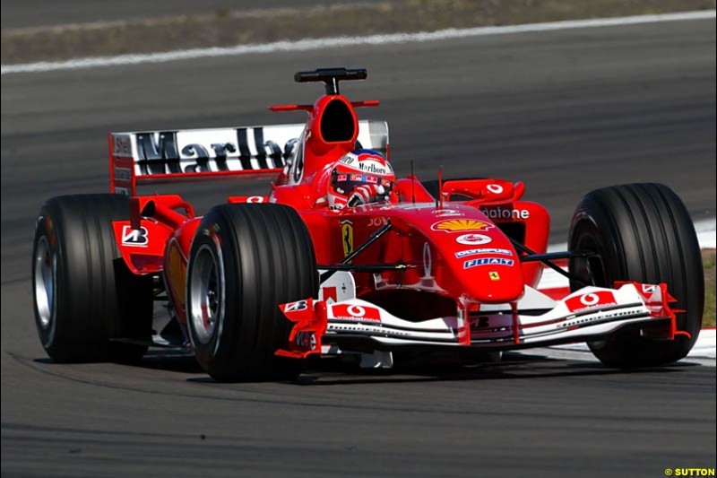 Rubens Barrichello, Ferrari, European GP, Saturday May 29th, 2004.