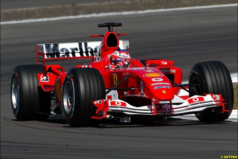 Rubens Barrichello, Ferrari,  European GP, Saturday May 29th, 2004.