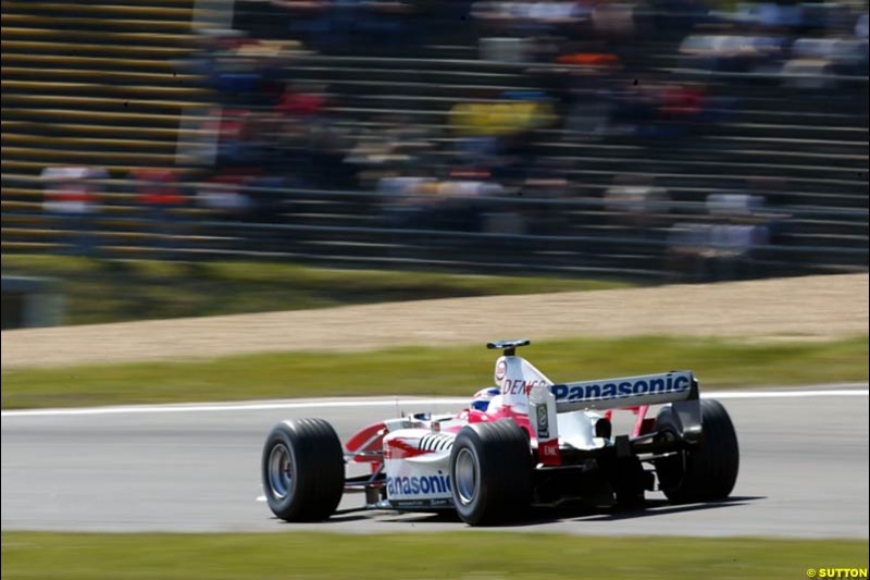 Olivier Panis, Toyota,  European GP, Saturday May 29th, 2004.