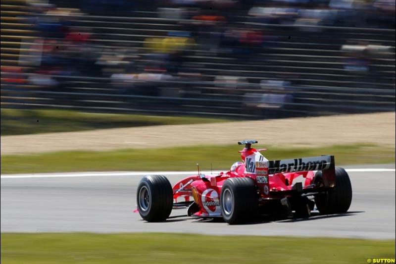 Rubens Barrichello, Ferrari,  European GP, Saturday May 29th, 2004.