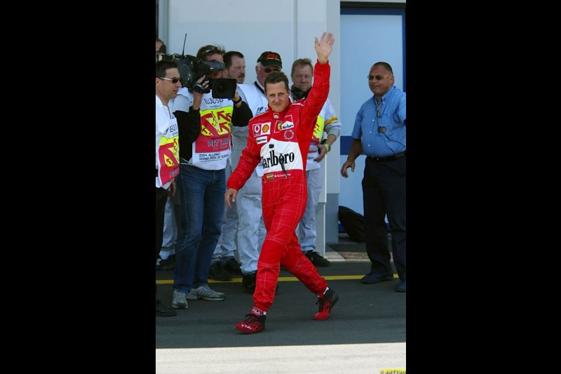 Michael Schumacher, European GP, Saturday May 29th, 2004.