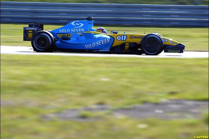 Fernando Alonso, Renault,  European GP, Saturday May 29th, 2004.