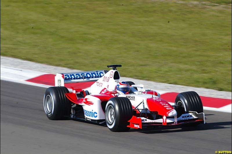 Olivier Panis, Toyota, European GP, Saturday May 29th, 2004.