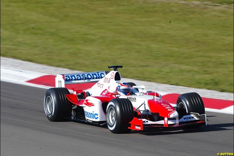 Olivier Panis, Toyota,  European GP, Saturday May 29th, 2004.