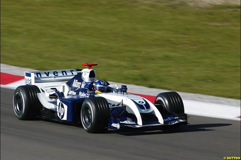 Juan Pablo Montoya, BMW-Williams, European GP, Saturday May 29th, 2004.