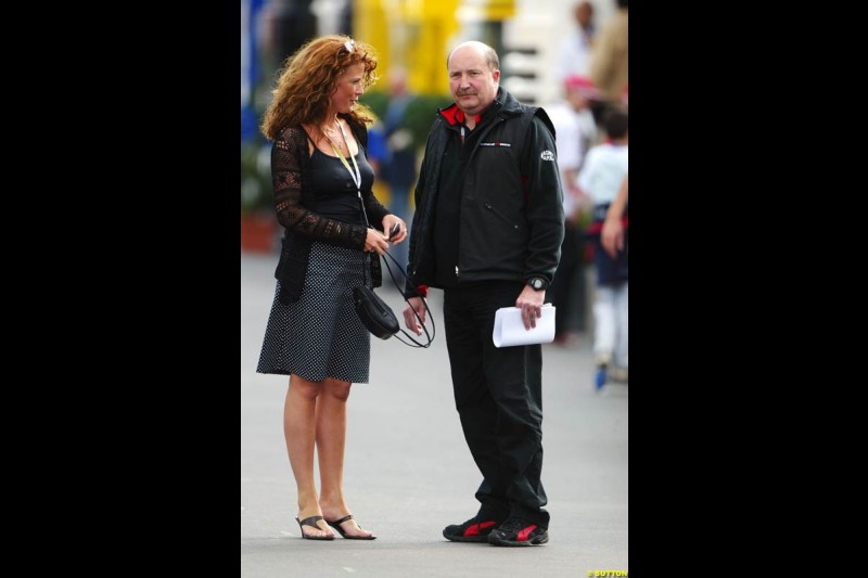 Minardi press officer Graham Jones, European GP, Saturday May 29th, 2004.