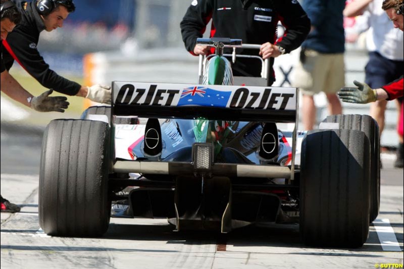 Minardi-Cosworth,  European GP, Saturday May 29th, 2004.