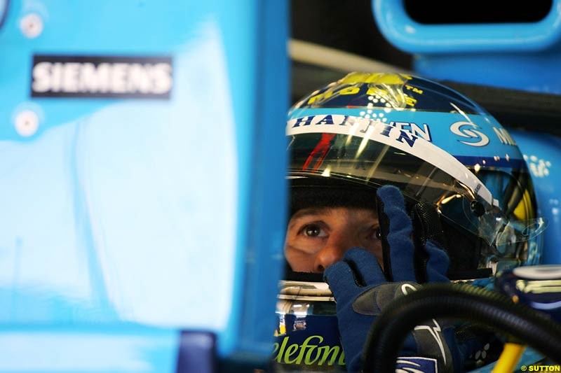 Jarno Trulli, Renault, European GP, Saturday May 29th, 2004.