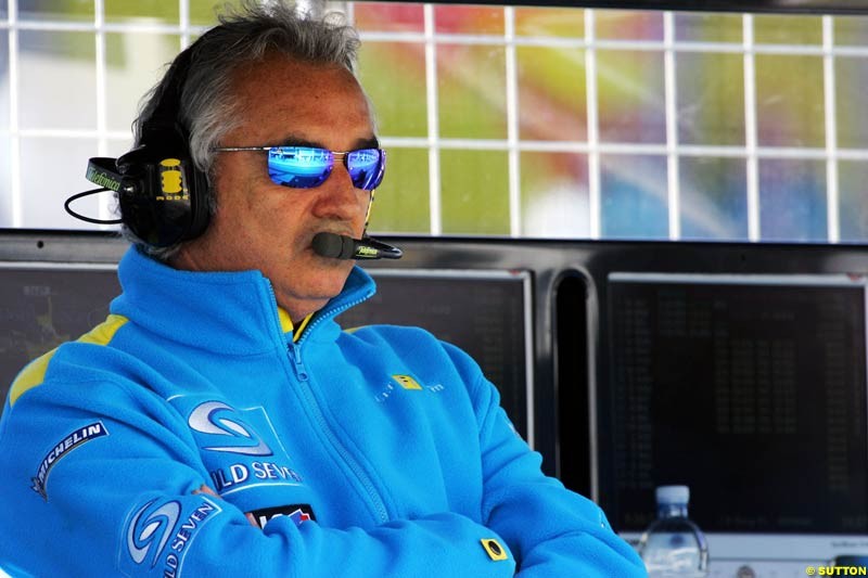 Flavio Briatore,  European GP, Saturday May 29th, 2004.