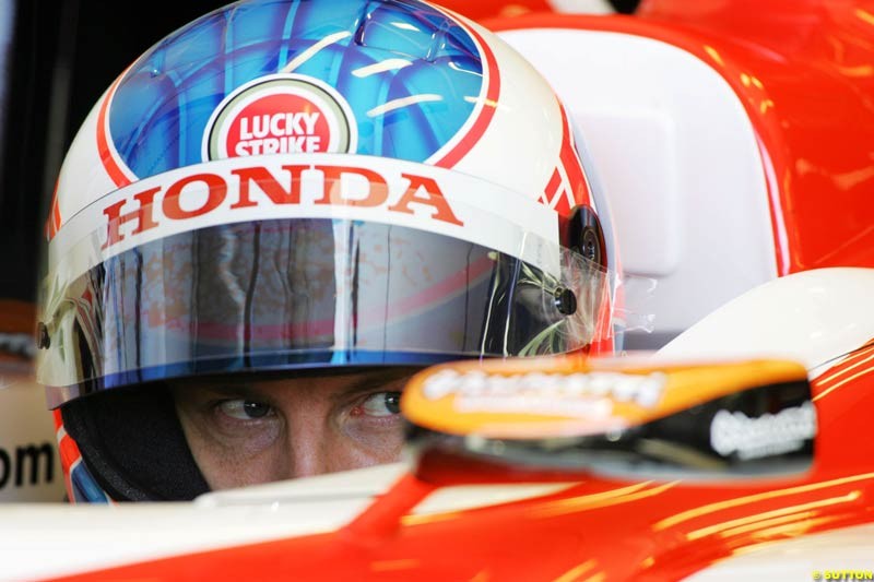 Jenson Button, BAR-Honda, European GP, Saturday May 29th, 2004.