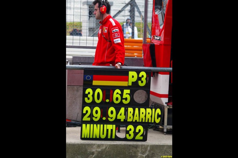Ferrari, European GP, Saturday May 29th, 2004.