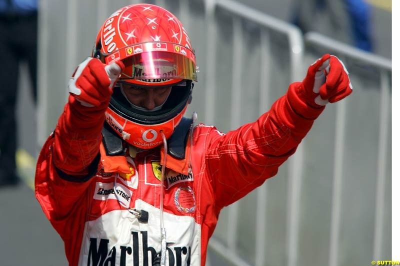 Michael Schumacher,  European GP, Sunday May 30th, 2004.