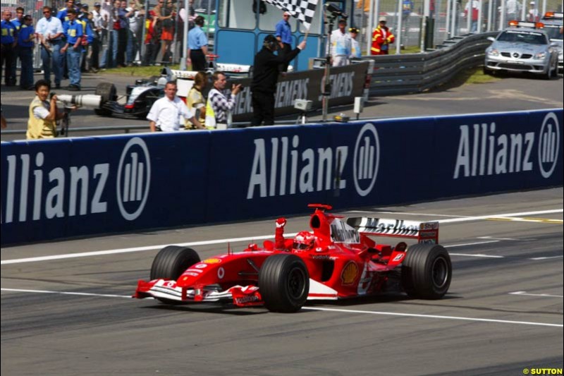 Michael Schumacher, Ferrari, European GP, Sunday May 30th, 2004.