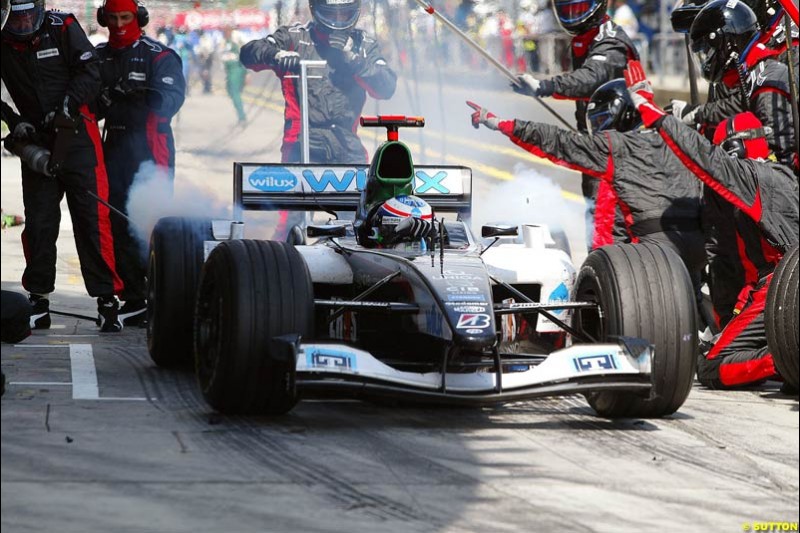 Gimmi Bruni, Minardi-Cosworth,  European GP, Sunday May 30th, 2004.